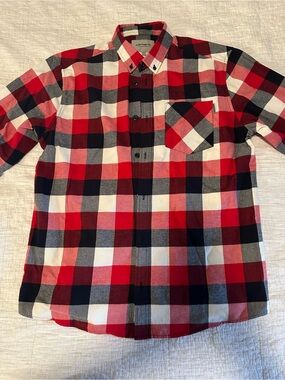 Carhartt WIP Men’s Red Black White Plaid Flannel